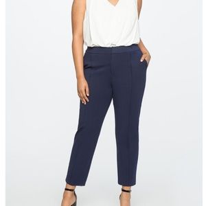 Gently Worn Eloquii 9-To-5 Stretch Slim Leg Work Pant in Maritime Blue Size 16